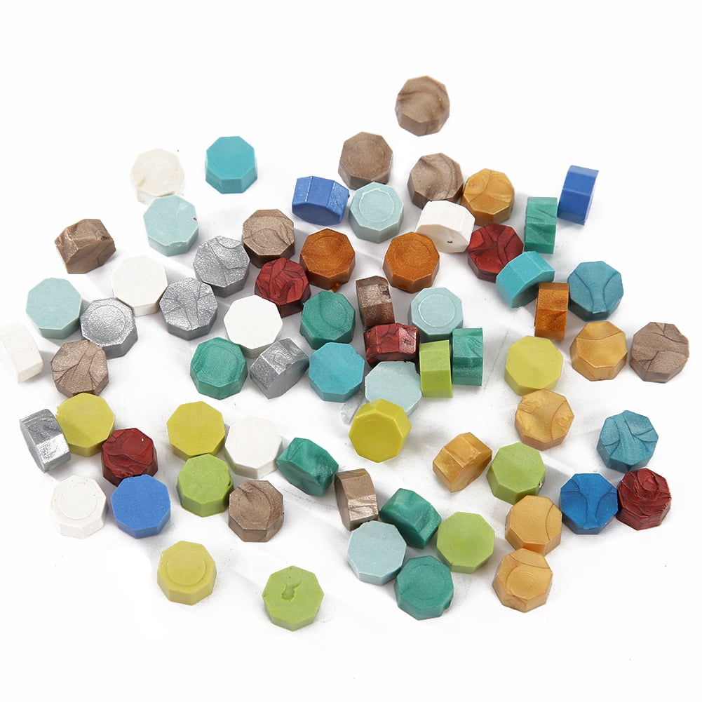 1 Box DIY Octagonal Sealing Wax Tablet Seal Dedicated Stamp Wax Pill Beads 