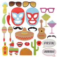 thumbnail image 2 of Fiesta divertida,26pcs partido de Photo Booth Prop divertido decoración papel Prop para Carnaval Festival Party FRCOLOR Hogar4545401, 2 of 7