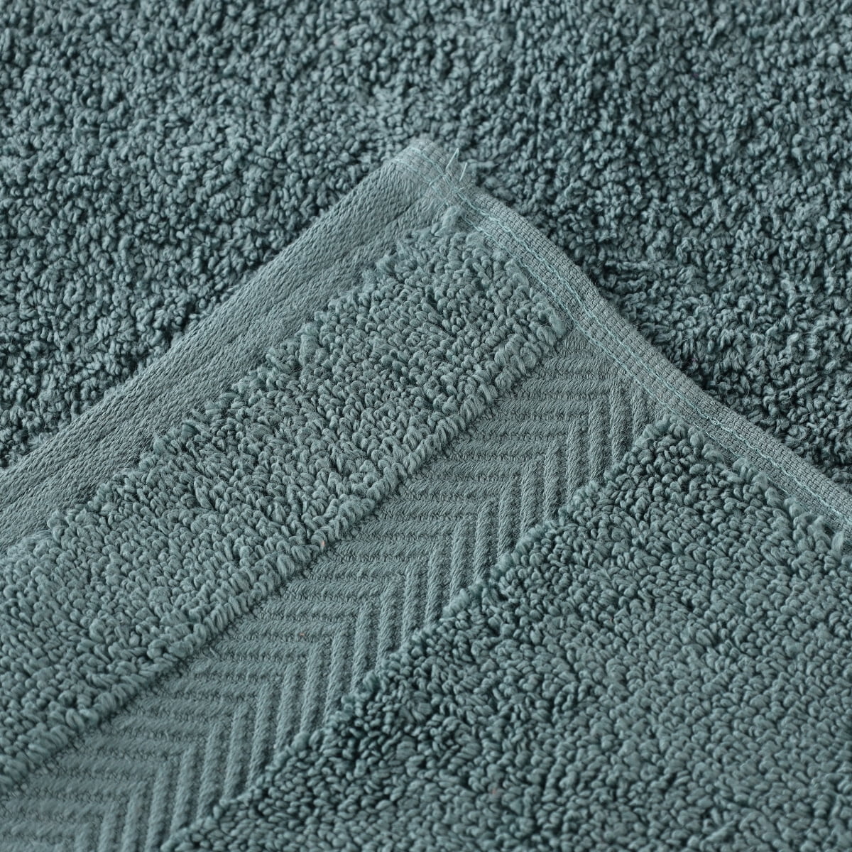 Superior Zero Twist Cotton Hand Towel Set of 6, Jade Green