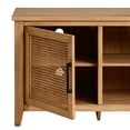 My Texas House Emma Wood and Cane TV Stand for TVs up to 65 inches