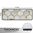 thumbnail image 5 of Kitchen Rugs Sets Of 2,White Gray Gold Leaf Marble Pattern Anti Fatigue Kitchen Mat Rugs Non Slip Washable,Decorative Kitchen Floor Mats for Kitchen,Sink,Laundry,17"x47"+17"x47", 5 of 5