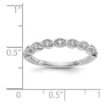 thumbnail image 7 of 14K White Gold Ring Band Wedding Diamond Round , Size 6, 7 of 7