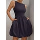 thumbnail image 4 of Vestido de verano PRETTYGARDEN 2025 sin mangas con cuello redondo azul marino, 4 of 9