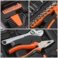 thumbnail image 4 of DNA Motoring TOOLS-00020 DNA MOTORING Orange 46 Pcs 18V 1300mAh Battery Cordless Drill Combinaton Tool Set Home Hand Repair Kit, 4 of 5