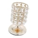 thumbnail image 5 of Candelabro de cristal cilíndrico dorado con cuentas para velas de té, luz ambiental 3 M, 5 of 9