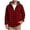 Red, variant on Men's Casual Plaid Shirts,Button Long Sleeve Hooded Pullover Top with Drawstring and Chest Pocket,Weekend Outing