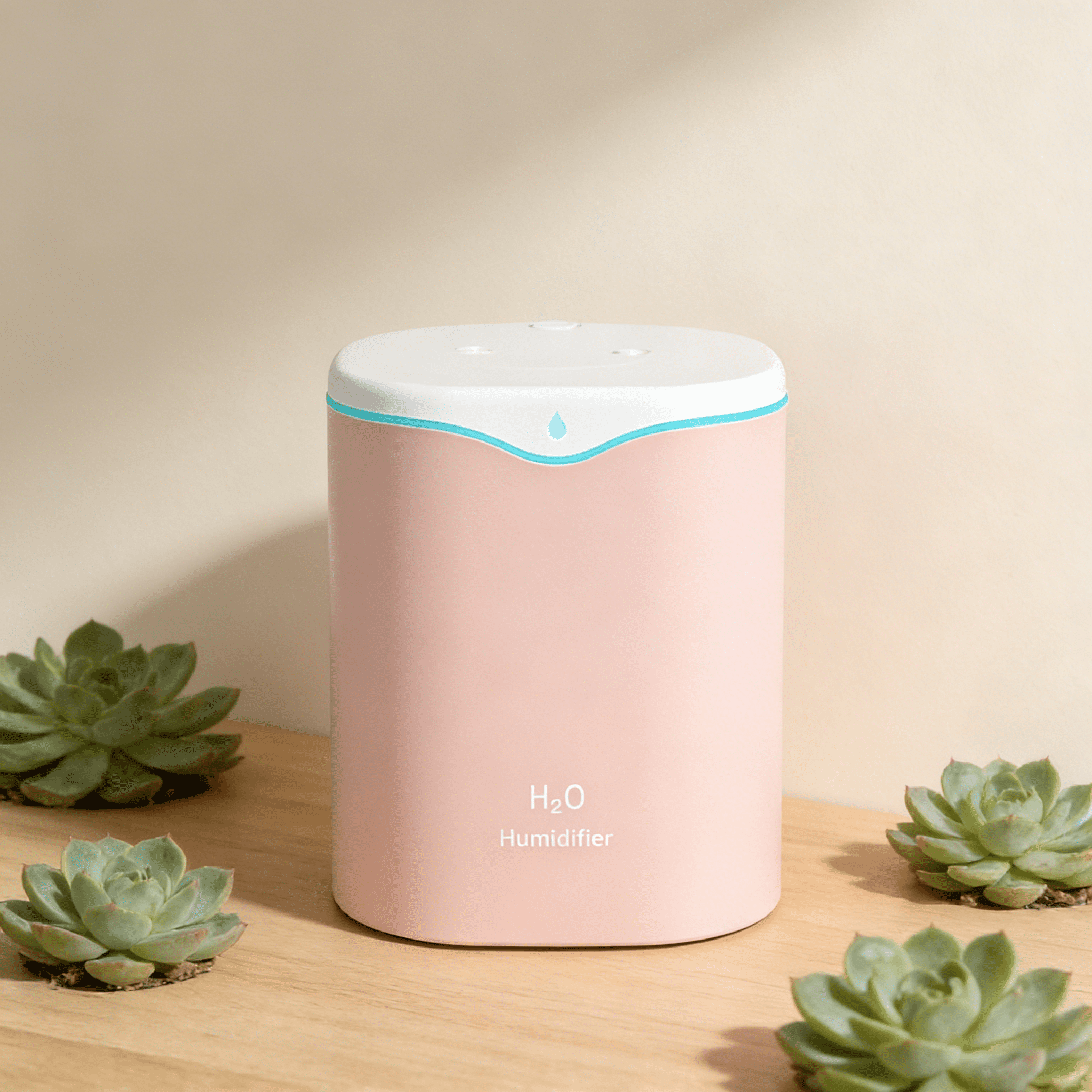 HIBIBUD 2026 New 2L Double Spray Humidifiers with Led Light Cool Mist Auto Shut-Off Humidifier Portable Desk Humidifiers for Bedroom Home Baby Room