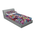 thumbnail image 2 of Ambesonne Abstract Fitted Sheet & Pillow Sham Set, Funky Modern, Twin, Multicolor, 2 of 2
