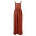 thumbnail image 4 of YDLCAFD Womens Overalls Casual Loose Sleeveless Adjustable Straps Wide Leg Jumpsuit With 2 Pockets XXXL, 4 of 6