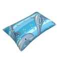 thumbnail image 3 of Naloa Dolphin Pillowcase, Throw Pillowcase, Wrinkle-Free, Stain-Resistant with Hidden Zipper for Bedroom Sofa - 16"x24", 3 of 9