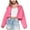Pink, variant on Fayshow0 Blue Jean Jackets for Women Plus Size Clearance Fashion Women Casual Pockets Button Solid Long Sleeve Tops Jacket Coat,Light Blue M
