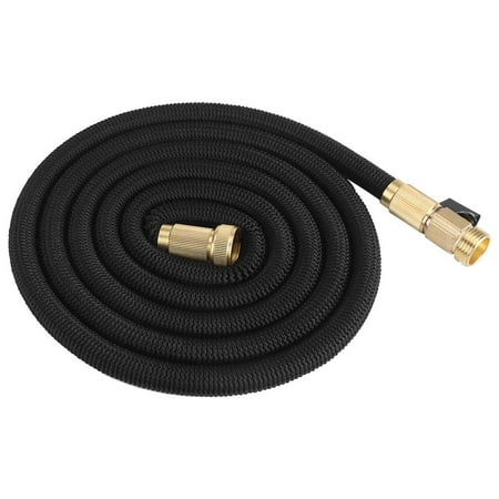 Brass Water Hose - TMISHION Flexible Expandable Garden Water Hose - 50FT 100% Latex Core Expanding Water Hose with Solid Brass Connectors - Suitable For Home & Heavy Duty Commercial Use