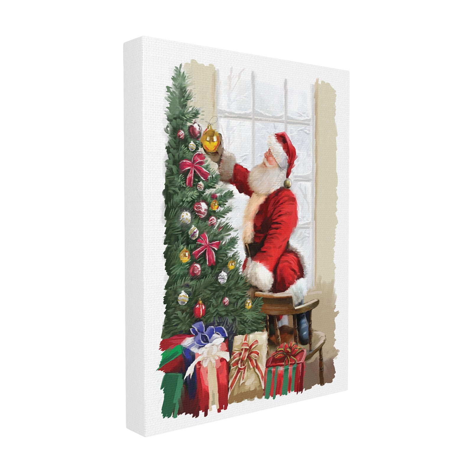 The Stupell Home Decor Collection Holiday Santa Decorating Christmas ...