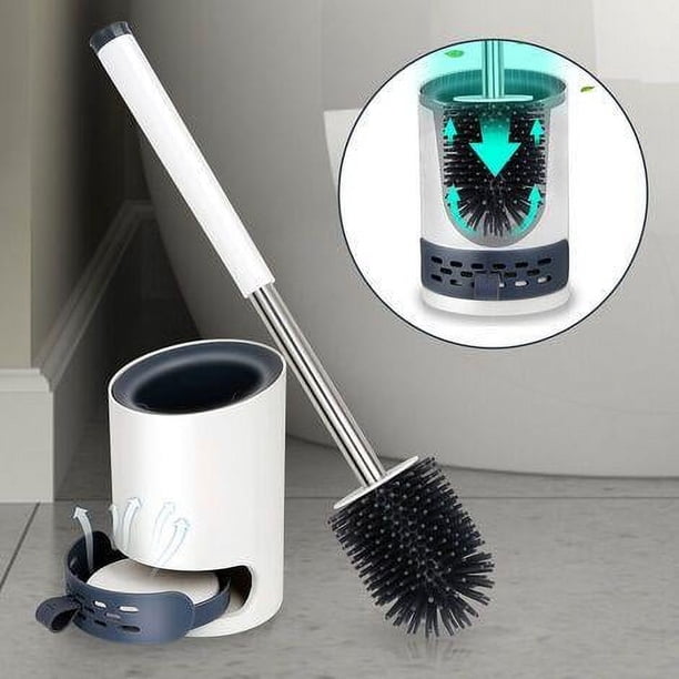 Cepillos de baño de silicona, limpiador profundo con mango recargable, material TPR, soporte de secado rápido que garantiza condiciones sanitarias, agarre antideslizante para un uso sin esfuerzo