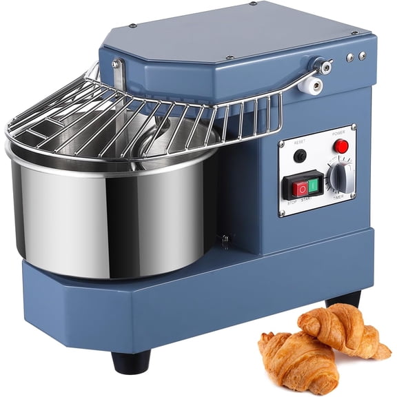 Towallmark Commercial Dough Mixer, 8Qt Capacity, 450W Dual Rotating Dough Kneading Machine with Stainless Steel Bowl, Safety Shield,110V for Restaurant, Bakeries,Pizzeria