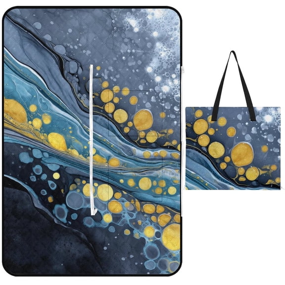Marble Texture Waterproof Picnic Blanket with Foldable Zipper, Suitable for Outdoor Use, Suitable for Travel, Camping, Beaches, Parks, Grasslands, Picnic Blanket Accessories