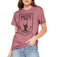 thumbnail image 5 of Bride Shirts for Women Bachelorette Party T-shirts Wedding Honeymoon Short Sleeve Bridal Gift Retro Graphic Tees, 5 of 6