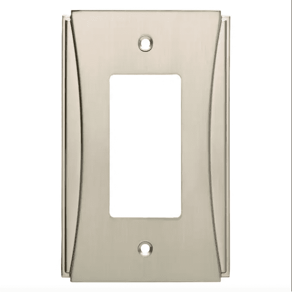 Brainerd W32773-SN Upton Satin Nickel Single GFCI Decora Wall Plate Cover