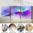 thumbnail image 4 of Hieng 3Pieces Canvas Wall Art Decor Modern Artwork Print Abstract Colorful Brushstrokes Landscape Painting Poster Wall Art for Living Room Home Decoration（Only canvas）, 4 of 6