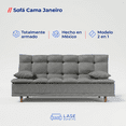 thumbnail image 2 of LASE Muebles Sofá Cama Janeiro Matrimonial Sillón Reclinable 3 Posiciones Boucle Chocolate, 2 of 7