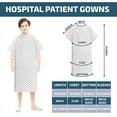 thumbnail image 3 of Linteum Textile 4 Pack Hospital Patient Gown White & Blue Snowflake, One Size Fits All, 3 of 7