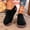 🔥 Black, variant on Slippers Women Indoor Slippers for Women Women's Fashionable Casual Solid Color Round Toe Lace-Up Wedge Heel Mules Half Slippers Shoes