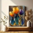 thumbnail image 6 of Colorful Glass Tulips Canvas Wall Art, Modern Abstract Photography Print, Stylish Home Interior Wall Decor, 6 of 8