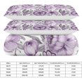 thumbnail image 2 of HAHDAXIA Butterfly Flower Bedding Solid Comforter Set for All Seasons,3 Pieces(1 Comforter+2 Pillowcases),Soft Microfiber Bedding Set Full(79"x90"), 2 of 7