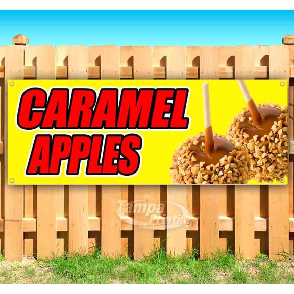 Caramel Apples 13 oz Vinyl Banner With Metal Grommets