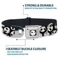 thumbnail image 4 of Collar Para Perro Con Hebilla Para Cinturón De Seguridad - Nbc Jack Expressions Scattered Black/White - 1.5"" De Ancho - Se Adapta A Cuello De 18-32" - Grande, 4 of 5