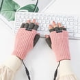 thumbnail image 4 of Guantes de calentamiento de punto de concha de medio dedo cálidos de protección contra el frío de invierno recargables USB inteligentes Fridja nalpqowj28011, 4 of 5