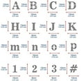 thumbnail image 4 of 1pc Matte Metal Letters Stencils A to Z Alphabet Number Symbol Stencil Template for Painting Wood Burning, 4 of 9