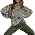 thumbnail image 4 of Women's Oversized Hoodies Camo Hooded Sweatshirts Long Sleeve Jackets with Pocket Maple Leaf Pullover Casual Tops Basic Shirts for Winter, 4 of 7