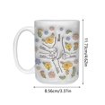 thumbnail image 3 of Ceramic Coffee Mug Floral Print Design Durable Stylish Drinking Cup For Home Kitchen Universal Use Idea, 3 of 9