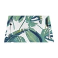 thumbnail image 1 of YFYANG Washable Heat-Resistant Placemats, 70% PVC/30% Polyester, Tropical Green Foliage Kitchen Table Mat, 12" x 18" 1 Piece, 1 of 6