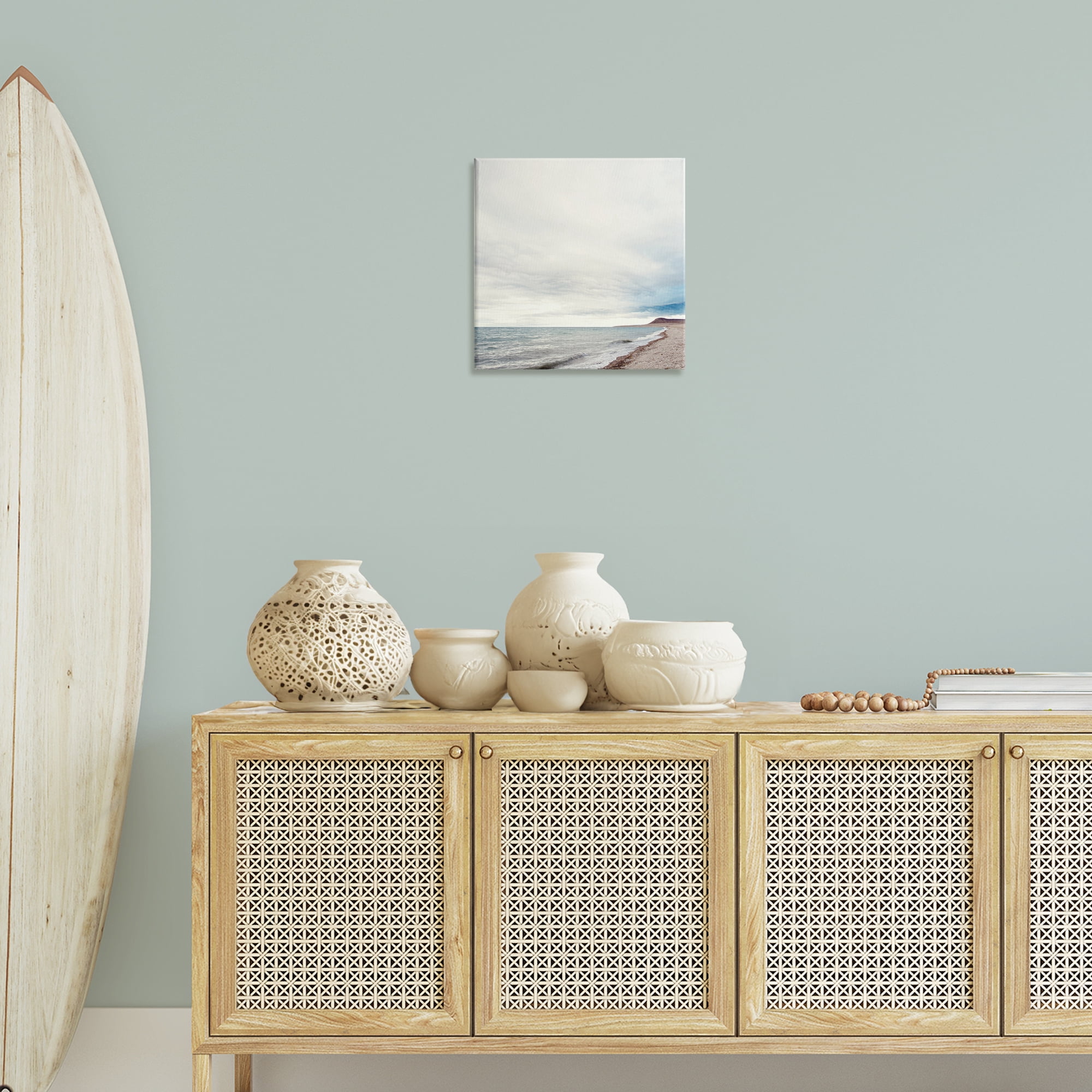 Stupell Industries Ocean At Sunrise Nautical & Beach Photography Wrapped Canvas Art Print Wall Art, 17 x 17