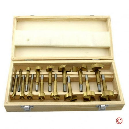 16 PC Titanium Forstner Bit Wood Drilling Bit Set