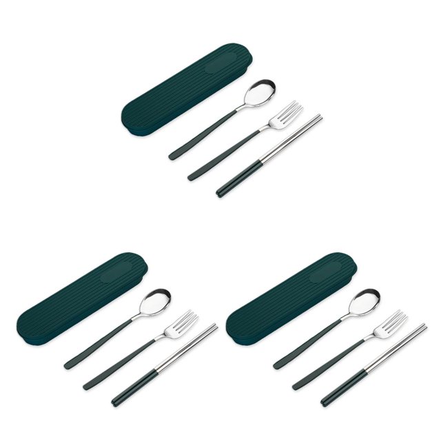 Moyic Juegos de vajilla Juego de cubiertos de acero inoxidable 304 Vajilla con estuche Cocina Restaurante Reuniones familiares Type2 NO2