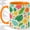 Orange, variant on Tropical Pineapple Accent Mug, 11oz Ceramic Coffee Cup for Tropical Fans