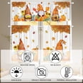 thumbnail image 7 of Fall Curtains for Kitchen 3 Piece Set, Thanksgiving Window Curtains Valance - Rod Pocket Tiered Curtain Over Sink, Gnome Decorations, Autumn Leaf & Pumpkin Kitchen Decor for Home 54x24 Inch, 7 of 7