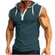 thumbnail image 2 of pstuiky Camiseta sin mangas para hombre, Blusa sin mangas con capucha y cuello redondo para hombre, con botones y parches de fitness de color Chaleco de hombre xxxl, 2 of 7