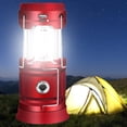 thumbnail image 1 of Portable LED Camping Lantern - Ultra Bright USB Rechargeable Solar Lantern Battery Powered Flashlight, for Camping, Hiking, Shed in Power Outages (Red, 1 of 5