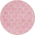 thumbnail image 7 of Unique Loom Trellis Frieze Collection Area Rug - Rounded (7' 10" Round Light Pink/Ivory), 7 of 7