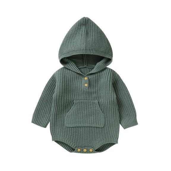 Sngxgn Baby Boy Cotton Bodysuit Long Sleeve Jumpsuit Outfits Clothes(Green,86)