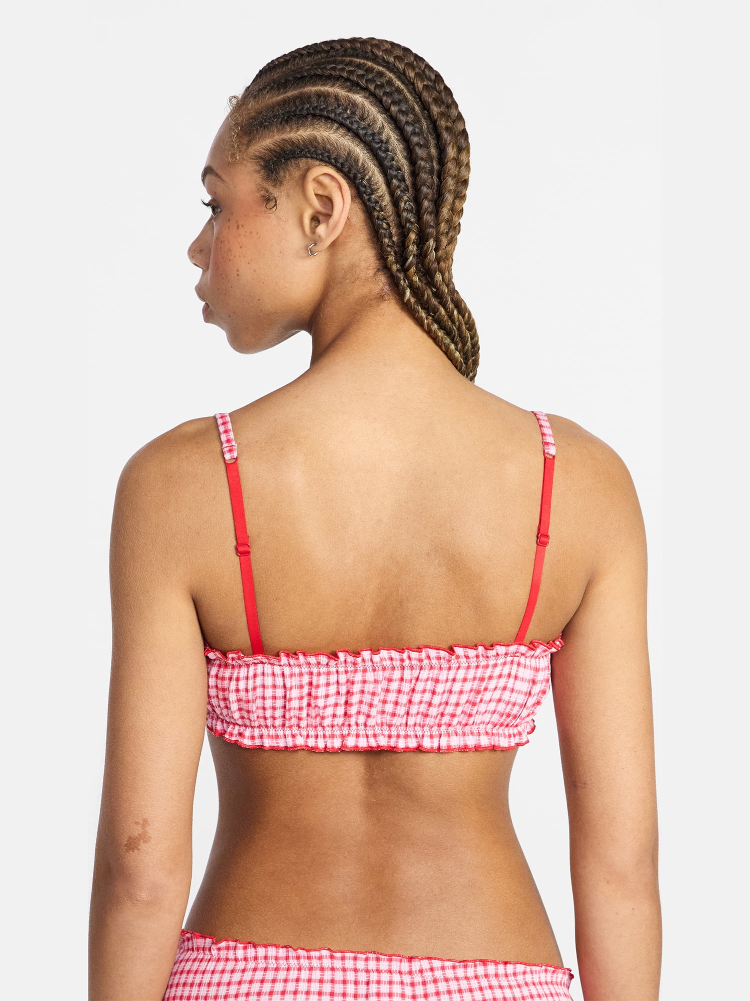No Boundaries Ruched Woven Bralette, Women's XS-XXXL