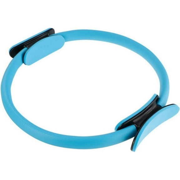 Pilates Ring Fitness Circle 14.96" Yoga Rings Magic Circle with Dual Padded Handles for Toning Arms, Thighs/Legs & Core Blue(1 PC)