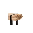 thumbnail image 6 of HomeStock Art Nouveau Allure Rustic and Industrial Natural Brown Finished Wood and Black Finished Metal Bench, Sleek Living and Dining Space Bench for Seating, Versatile Living Room Furniture, 6 of 6