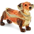 thumbnail image 5 of Fashion Bejeweled Oscar Dachshund Trinket Box (2.75 X 1) Made In China bj2085, 5 of 5