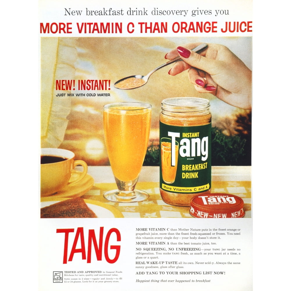 Tang Advertisement 1959 NMore Vitamin C Than Orange Juice Advertisement