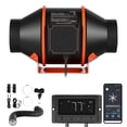 thumbnail image 1 of KFFKFF Inline Duct Fan Kit Carbon Filter, 205 CFM 4 inch EC Motor Exhaust Ventilation Fan with 10-Speed, PWM Controller, App Control, Timer, 1 of 9